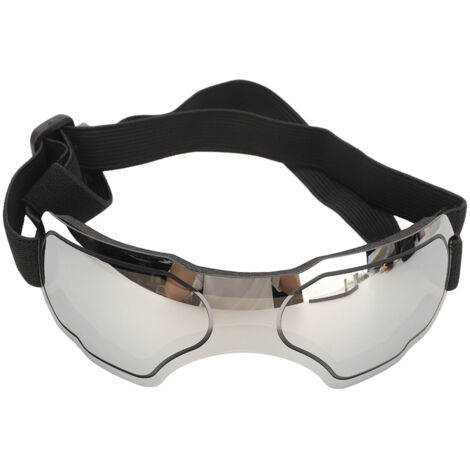 UV- und winddichte Schutzbrille für mittelgroße und große Hunde, staubdicht, silberfarben