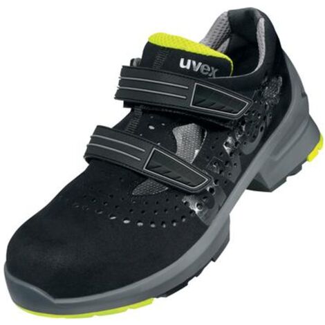 Uvex 1 Arbeitsschuhe - Sicherheitssandalen S1 SRC ESD - Lime-Schwarz - Weite 12 / Weit - GR: 42