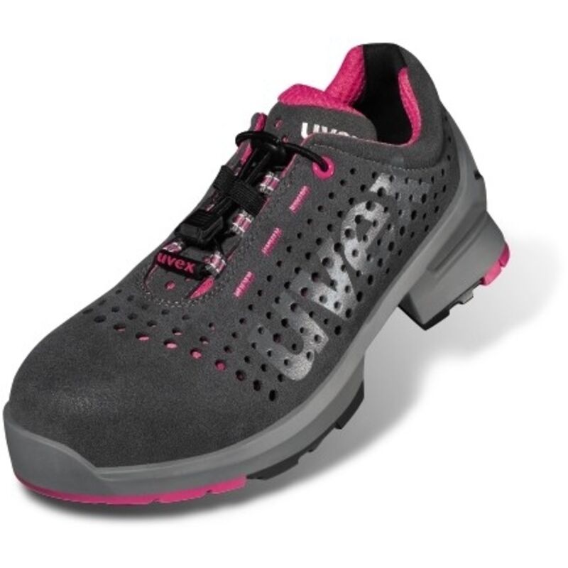 Uvex - 1 Ladies Sicherheits-halbschuh Gel. Gr.36 W11 S1 Esd Sr Grau/pink 8561.8