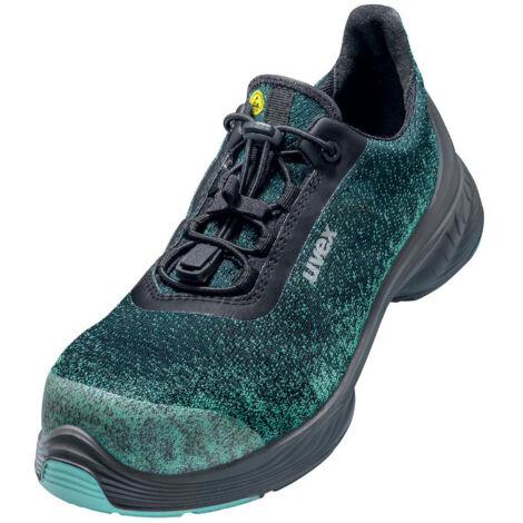 uvex 1 G2 Halbschuhe S1P schwarz, grün, blau Weite 11 Gr. 44