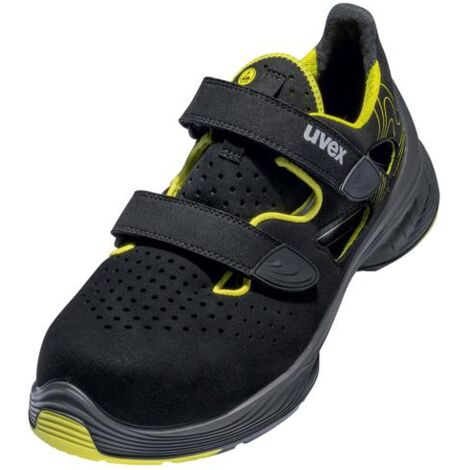 uvex 1 G2 Sandalen S1 schwarz, gelb Weite 11 Gr. 41