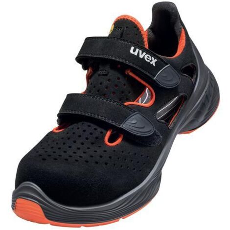 UVEX 1 G2 Sicherheits-Sandale gelocht Gr. 39 W11 S1 ESD SR schwarz/rot 6848.8