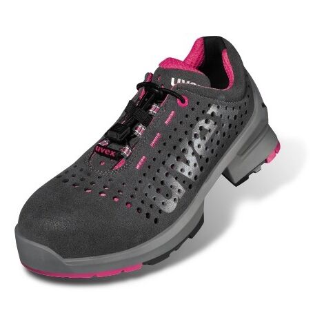UVEX 1 ladies Sicherheits-Halbschuh gel. Gr. 39 W11 S1 ESD SR grau/pink 8561.8