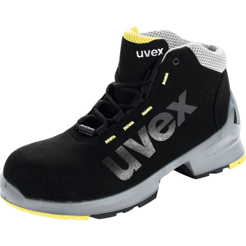 Image of Uvex - Calzatura alta con lacci nera/gialla 1, S2