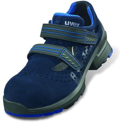 UVEX 1 Sicherheits-Sandale 8530.8 S1 SRC blau mit Klettverschl. Weite 11 Gr. 44