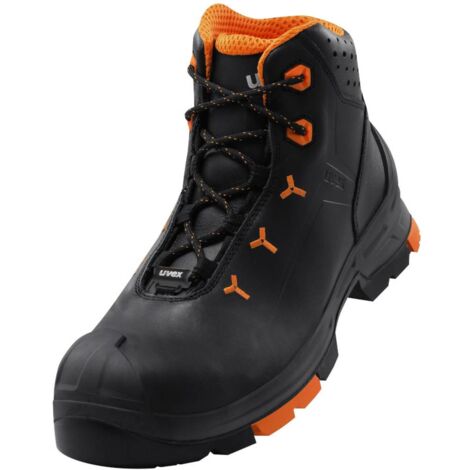 uvex 2 6503244 Stivali di sicurezza S3 Taglia delle scarpe (EU): 44 Nero, Arancione 1 Paio/a