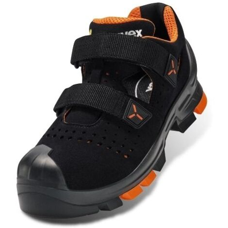 Uvex 2 Arbeitsschuhe - Sicherheitssandalen S1 P SRC ESD - Orange-Schwarz - Weite 14 / Extra Breit: 42