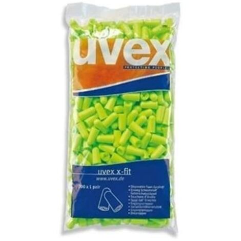 Uvex 2112003 Gehörschutzstöpsel x-fit 2112003 grün SNR 37 dB Größe M 200Paar