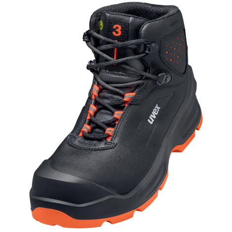 UVEX 3 Sicherheits-Stiefel Gr. 43 W11 S3 ESD SR schwarz/orange 6873.2