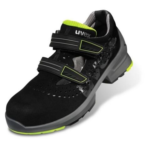 Uvex 8542838 1 Sandalen S1 85428 schwarz, gelb Weite 11 Größe 38