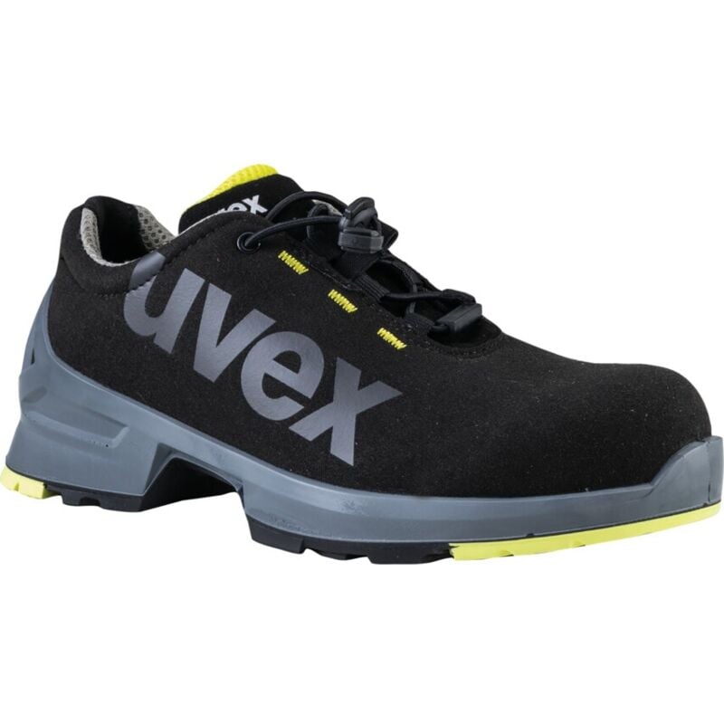8544/8 Black/Yellow Safety Trainers - Size 10 - Black - Uvex
