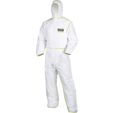 uvex 9871014 Tuta di protezione monouso 5/6 comfort Taglia: XXXL Bianco