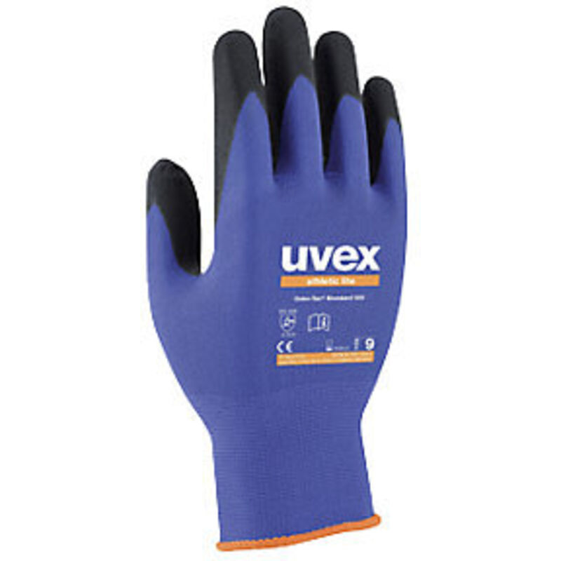 

Athletic Lite 60027 Guantes de trabajo - Según EN 388 Guantes de mecánico para taller y construcción de automóviles - Tallas 6-11 - Uvex
