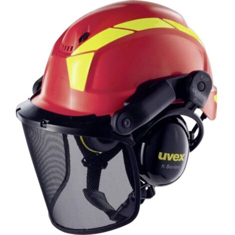 Uvex Casco di Sicurezza Forestale Pheos Rosso
