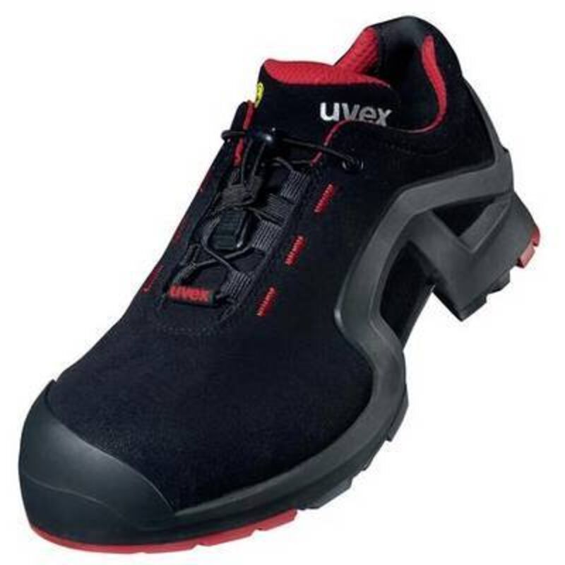 Chaussures de travail basses Uvex 1 S3 src esd 85162 - 46 (eu) - Schwarz / Rot