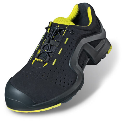 UVEX Chaussures basses noires/jaunes uvex 1, S1P, Pointure UE: 43