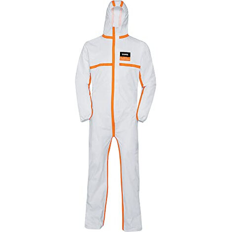 UVEX COMBINAISON JETABLE, 4B, WHITE-ORANGE, TG XL 98375