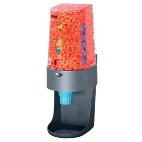 uvex Dispenser "one2click" gefüllt mit uvex com4-fit: Grau