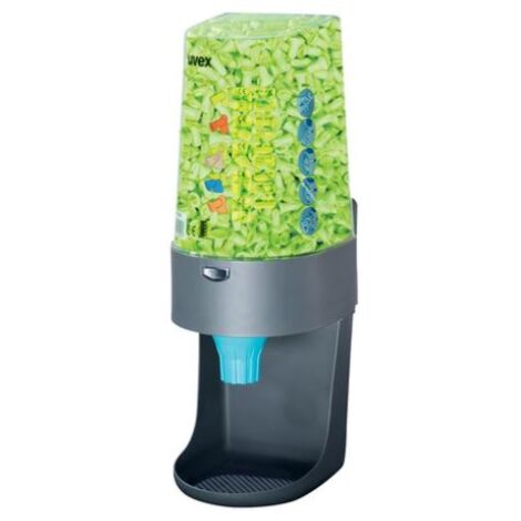 uvex Dispenser "one2click" gefüllt mit uvex hi-com: Grau