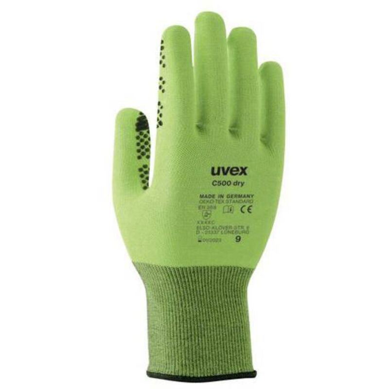 Uvex Guanti Glove C500 Dry Unisex 10,verde