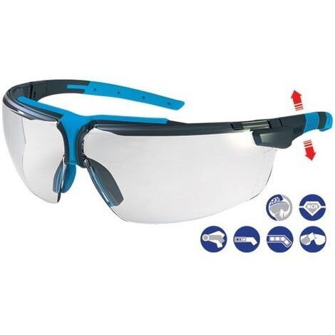 uvex i-3 9190281 Schutzbrille inkl. UV-Schutz Grau, Schwarz EN 166, EN 172 DIN 166, DIN 172