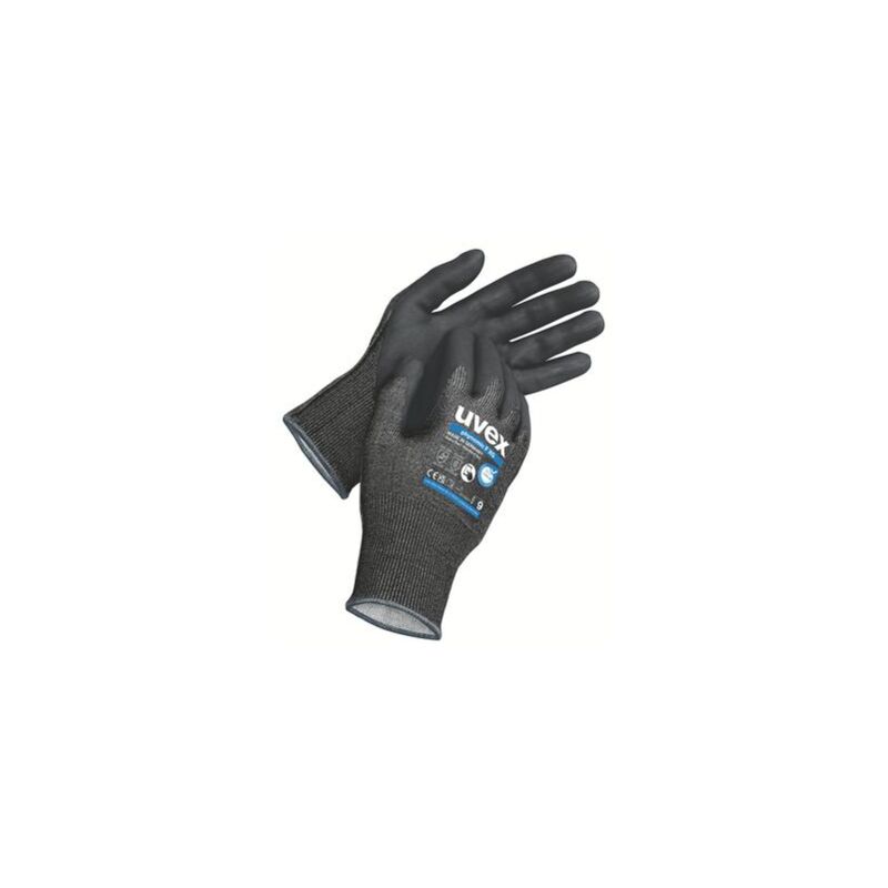 Uvex - Gants de manutention phynomic f xg taille 12, Résistant aux coupures, Noir ( Prix pour Paquet de 10 Paires )