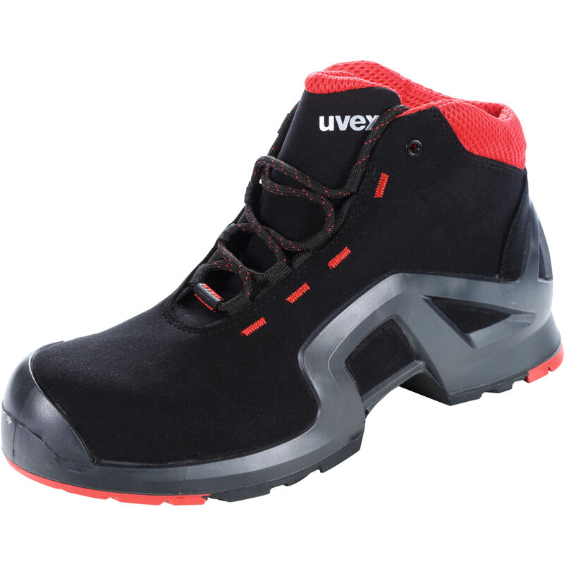 Image of UVEX - Calzatura alta con lacci nera/rossa uvex 1 x-tended