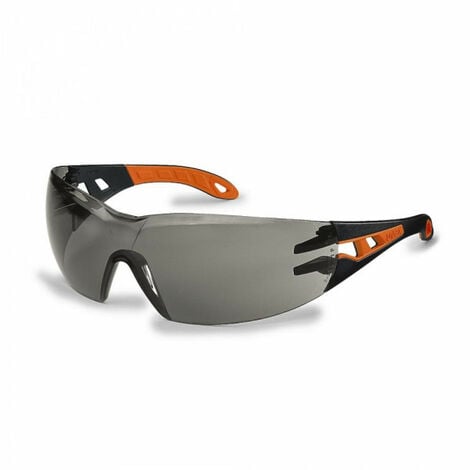 UVEX Schutzbrille pheos grau (23%), schwarz/orange (9192.245)