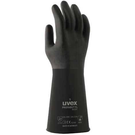 uvex Schutzhandschuh profabutyl B-05R schwarz Gr. 8