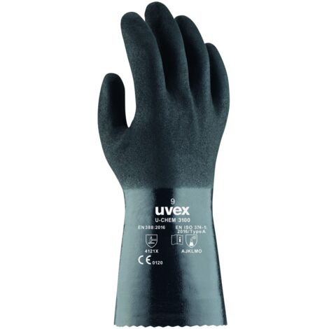 uvex Schutzhandschuh u-chem 3100 schwarz Gr. 8