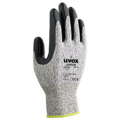 uvex Schutzhandschuh unidur 6643 grau Gr. 7