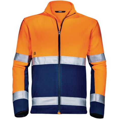 Uvex Suxxeed Construction Herren-Arbeitsjacke - Orange/Blaue Männer Sicherheitsjacke: S