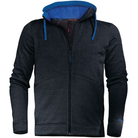 Uvex Suxxeed Herren-Hoodie - Dunkelgrauer Männer-Kapuzenpullover - mit Reißverschluss: XS