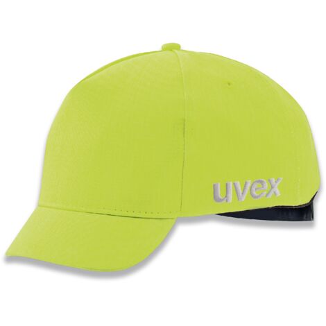 Uvex U-Cap Sport Hi-Viz Anstoßkappe - Kurzer Schirm - Warngelb - 60-63 cm: 55-59 cm