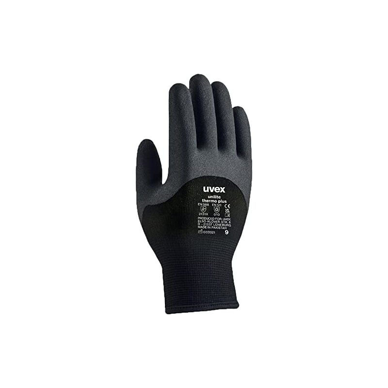 Uvex - unitlite thermo plus paire de gants de protection contre le froid, noir 6059239