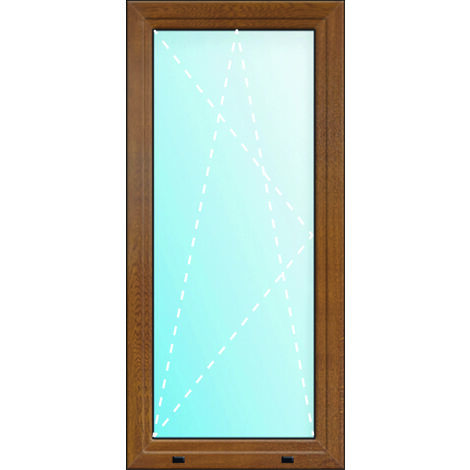 Uw 0,86 PORTE FINESTRA PVC, ad anta ribalta, larghezza 100 cm, altezza 200 cm, triplo vetro, bianco/golden oak, destra, dimensioni varie