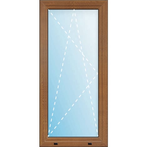 Uw 0,86 PORTE FINESTRA PVC, ad anta ribalta, larghezza 70 cm, altezza 200 cm, triplo vetro, bianco/golden oak, sinistra, dimensioni varie