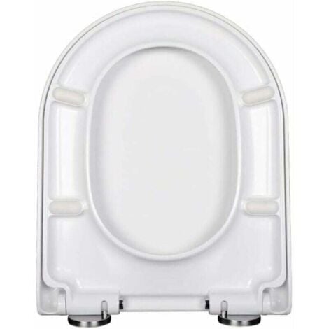 V and U shaped toilet seat with soft close and easy to clean white with quick release button (U)