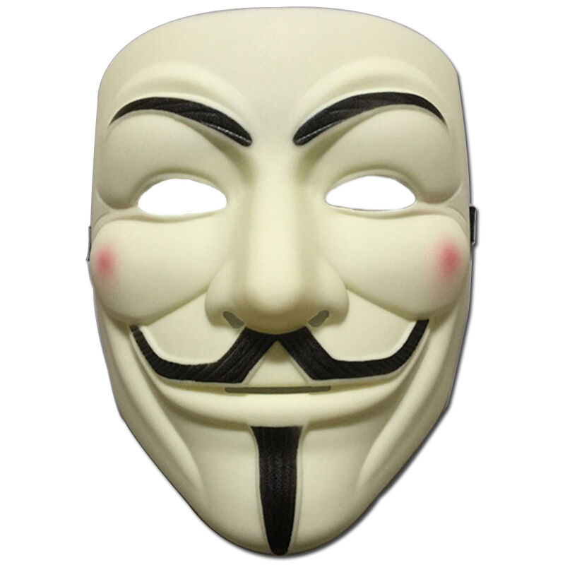 

V de Vendetta Masks Guy Fawkes Fancy Dress Party Geniales disfraces de Halloween Masquerade Party Face Cover, Amarillo