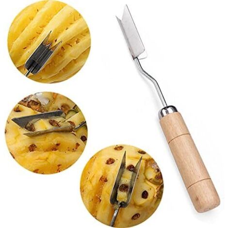 V Forme INOX Ananas Démaquillant Yeux Éplucheur