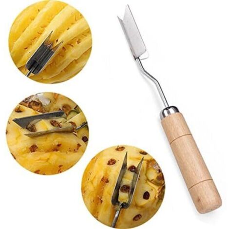 V Forme INOX Ananas Démaquillant Yeux Éplucheur