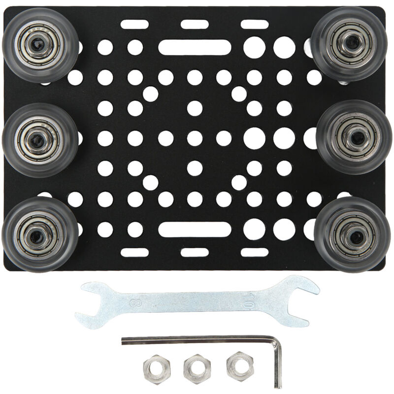 Ineasicer - v Gantry Rod Plate Avec Roue Pour v-Slot Plaque De Portail En Aluminium 20-80 Mm Pour Fraiseuse Cnc Rail Linéaire Enguide Universel