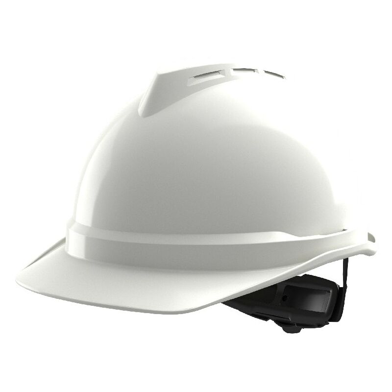 MSA - V-Gard 500 Non-vented Safety Helmet with Fas-Trac iii Suspension and Sewn pv - White