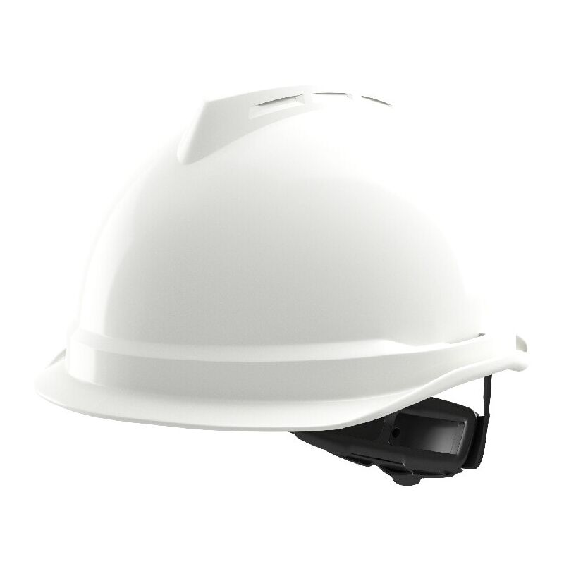 MSA - V-Gard 520 Safety Helmet with Fas-Trac iii Suspension and Integrated pvc Swe - White