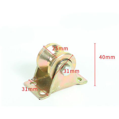 V-Nut-Rolle, Heberolle, Einzelrolle für Hebe- und Blockiersysteme, Schiebetor-Rollenschiene, Seilrollen für Winden, Nutrad für Seile, Stahlseile usw. (4 Stück)
