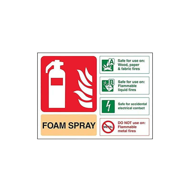 VSafety, cartello per estintore, in vinile, autoadesivo, 100 mm x 280