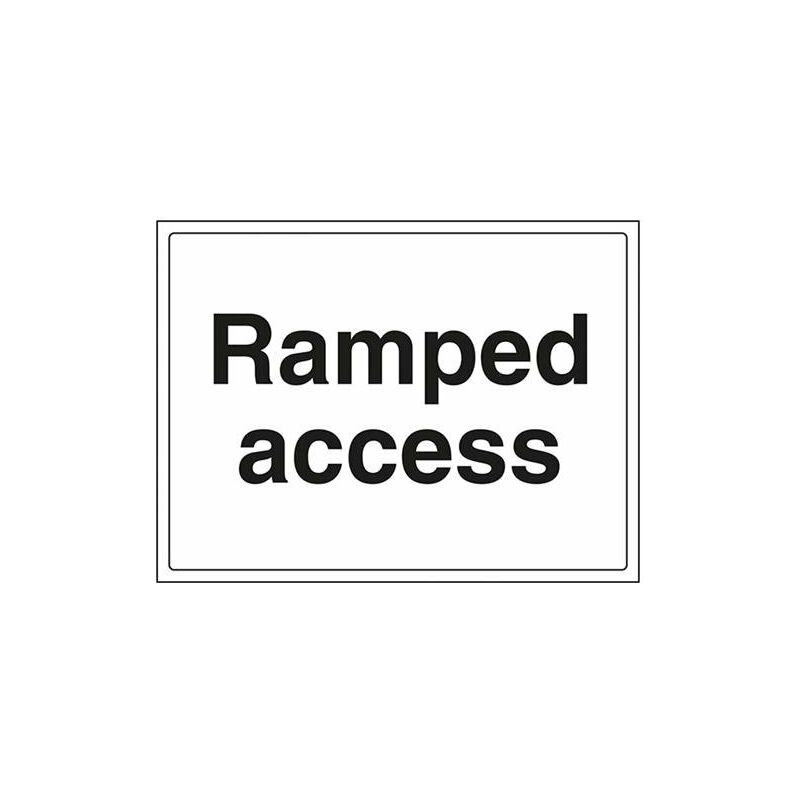 Ramped Access Sign - Targa orizzontale 400 x 300