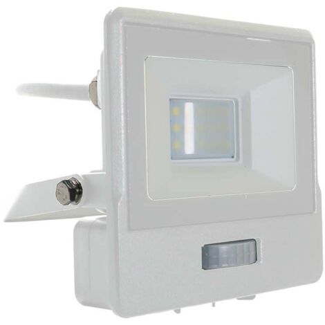 V-TAC 10W Samsung Chip LED Flutlicht mit PIR-Sensor, 1m Kabel, Weiß, Warmweiß, IP65