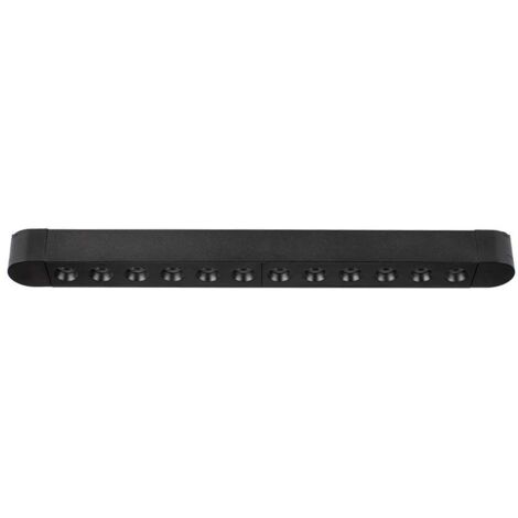 V-TAC 12W schmale magnetische lineare LED-Schienenleuchte, Schwarz, Warmweiß