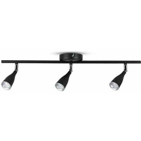 V-TAC 13,5 W Dreifach-LED-Wandstrahler mit verstellbarem Kopf, Schwarz, Warmweiß, IP20